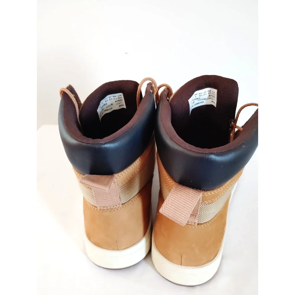 Timberland Square Davis Chukka Boots Tan Leather Textile Men 9.5 Streetwear NWOT